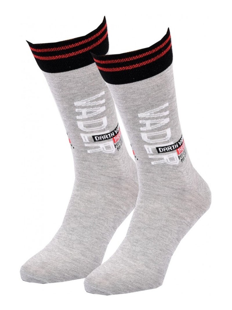 Chaussettes Pack Homme DISNEY STAR WARS Gris Rouge Noir - Kiabi