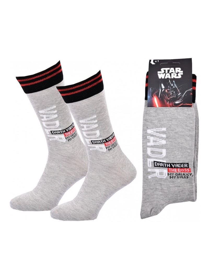 Chaussettes Pack Homme DISNEY STAR WARS Gris Rouge Noir - Kiabi