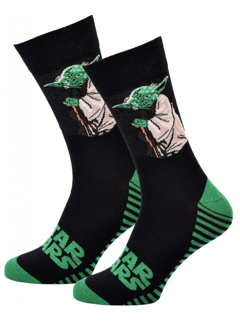Chaussettes Pack Homme DISNEY STAR WARS Noir Vert clair Noir - Kiabi