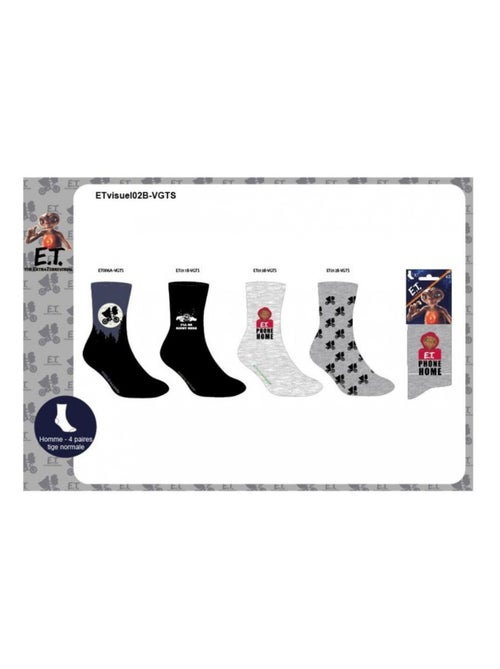 Chaussettes Pack HOMME E.T L'EXTRATERRESTRE - Pack de 4 - Kiabi