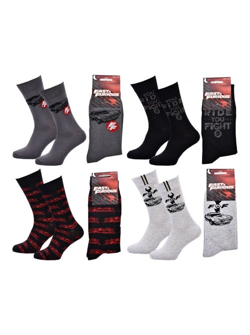 Chaussettes Pack HOMME FAST AND FURIOUS - Pack de 4 - Kiabi