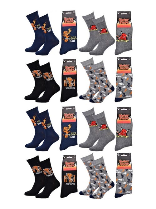 Chaussettes Pack HOMME HOT STUFF - Pack de 8 - Kiabi