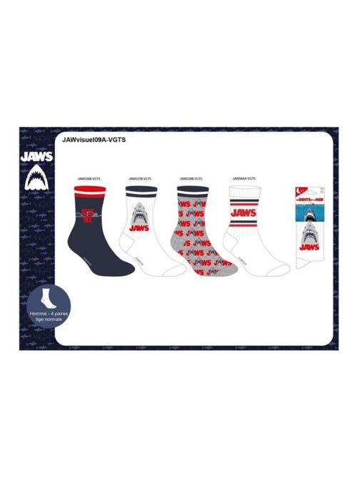Chaussettes Pack HOMME JAWS - Pack de 4 - Kiabi