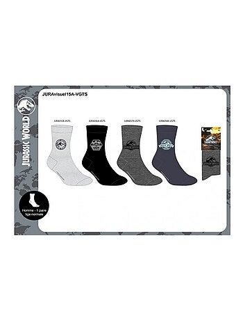 Chaussettes Pack HOMME JURASSIC WORLD - Pack de 8