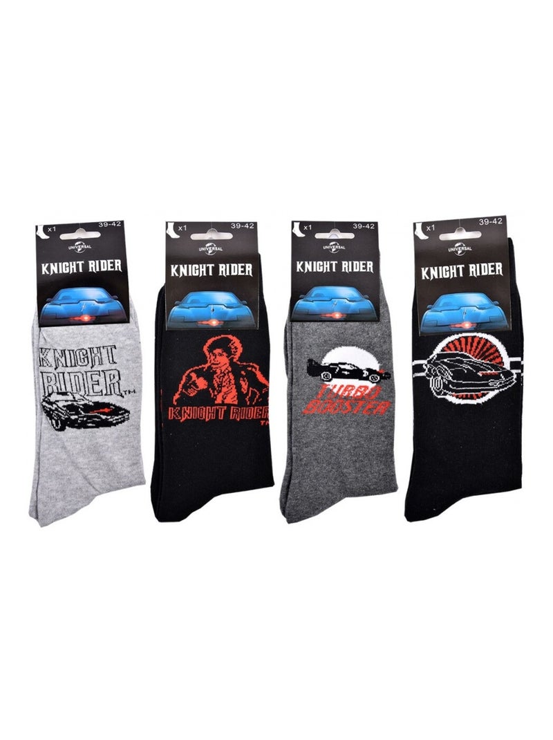 Chaussettes Pack HOMME K2000 - Pack de 4 Noir Gris clair Noir - Kiabi