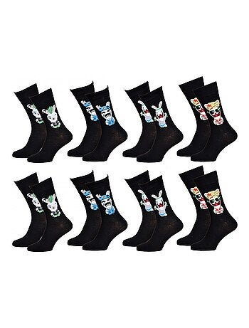 Chaussettes Pack HOMME LAPINS CRETINS - Pack de 8