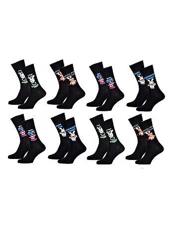Chaussettes Pack HOMME LAPINS CRETINS - Pack de 8