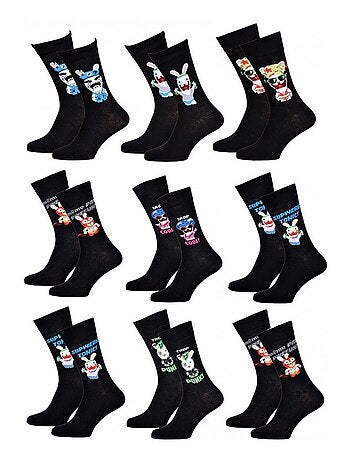 Chaussettes Pack HOMME LAPINS CRETINS - Pack de 9