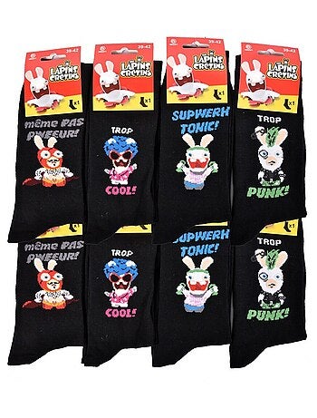 Chaussettes Pack HOMME LAPINS CRETINS - Pack de 9
