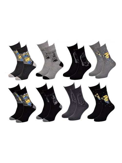 Chaussettes Pack HOMME LES MINIONS - Pack de 8 - Kiabi