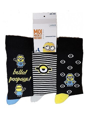 Chaussettes Pack HOMME LES MINIONS - Pack de 9