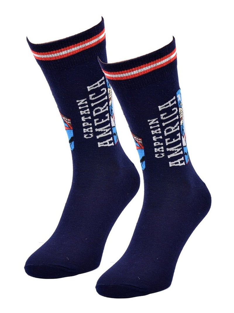 Chaussettes Pack Homme MARVEL AVENGERS Bleu cobalt - Kiabi