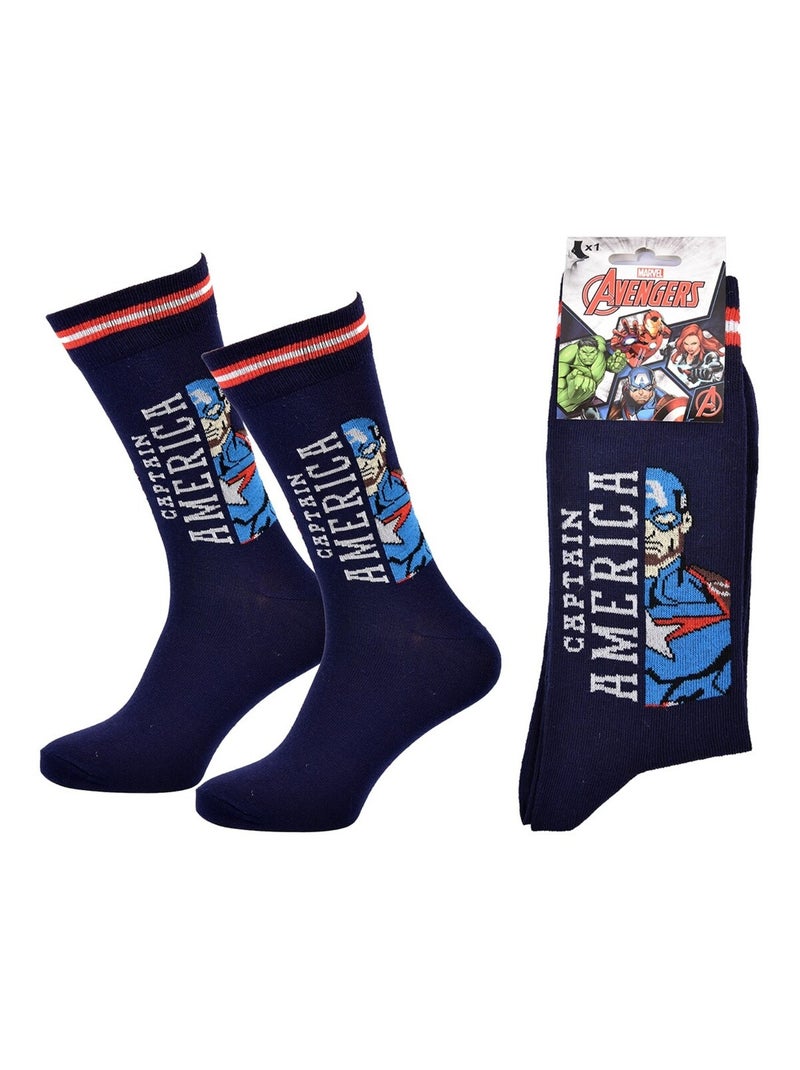Chaussettes Pack Homme MARVEL AVENGERS Bleu cobalt - Kiabi
