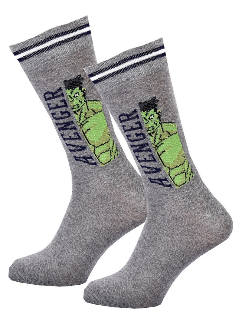 Chaussettes Pack Homme MARVEL AVENGERS Gris Vert - Kiabi