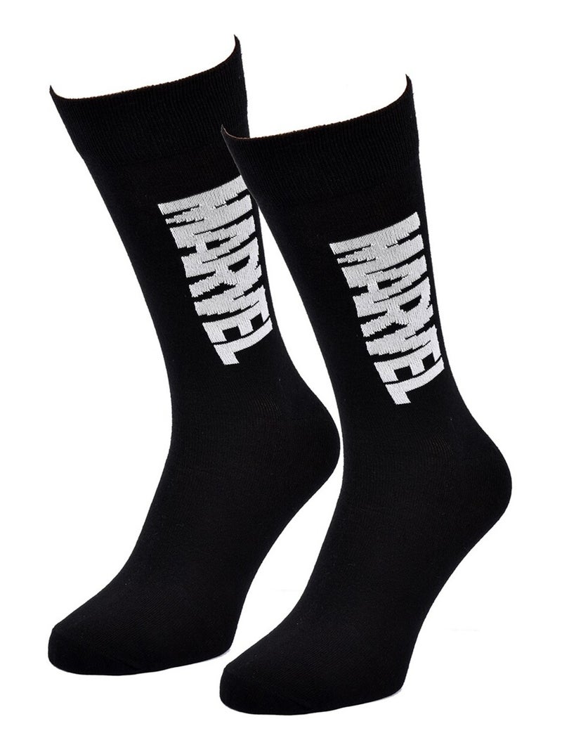 Chaussettes Pack Homme MARVEL AVENGERS Noir Blanc - Kiabi