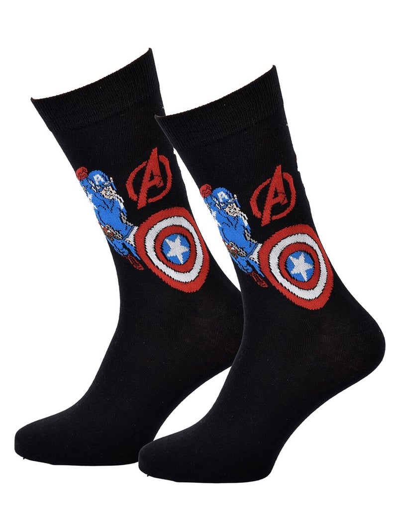 Chaussettes Pack Homme MARVEL AVENGERS Noir Rouge Bleu - Kiabi