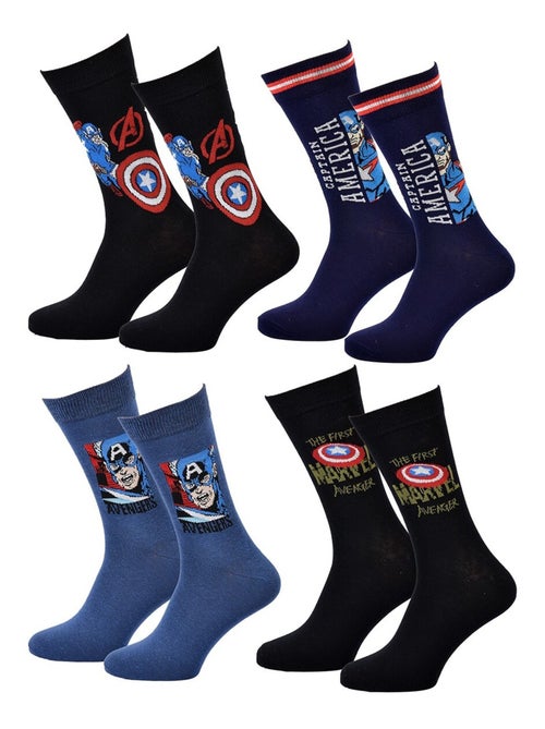 Chaussettes Pack Homme MARVEL AVENGERS Pack 4 Paires - Kiabi