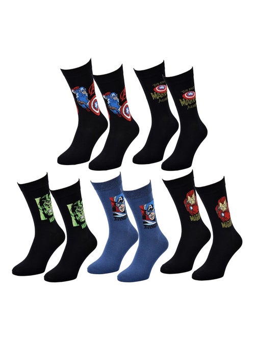 Chaussettes Pack Homme MARVEL AVENGERS Pack 5 Paires - Kiabi