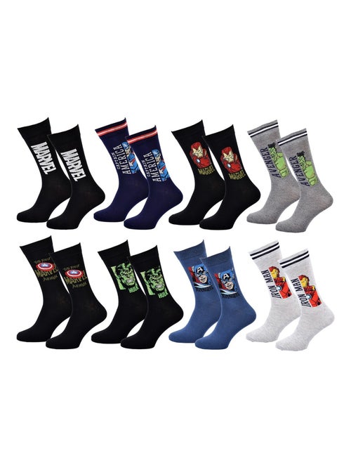 Chaussettes Pack Homme MARVEL AVENGERS Pack 8 Paires - Kiabi