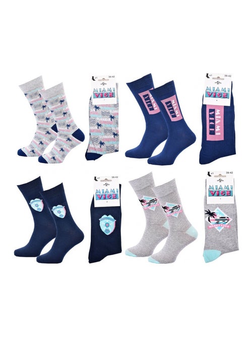 Chaussettes Pack HOMME MIAMI VICE - Pack de 4 - Kiabi