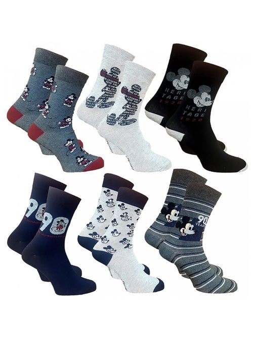 Chaussettes Pack HOMME MICKEY - Pack de 6 - Kiabi