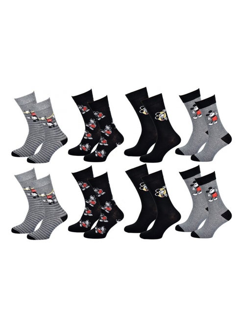 Chaussettes Pack HOMME MICKEY - Pack de 8 - Kiabi