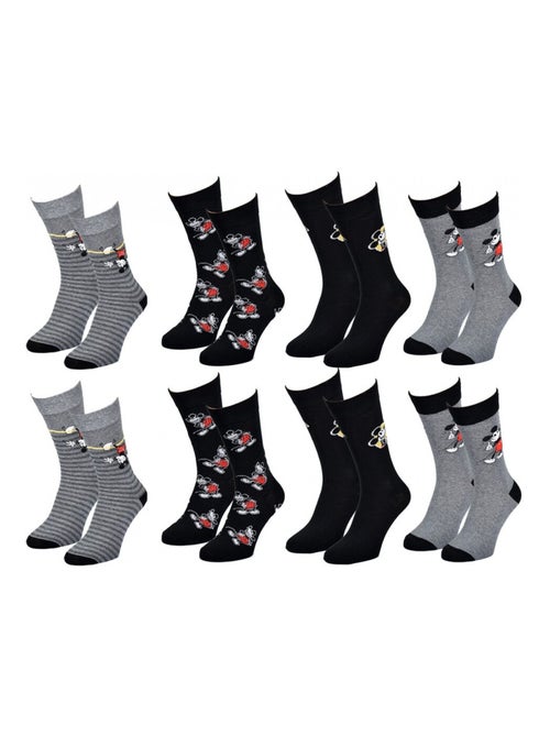 Chaussettes Pack HOMME MICKEY - Pack de 8 - Kiabi