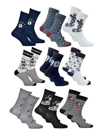 Chaussettes Pack HOMME MICKEY - Pack de 9