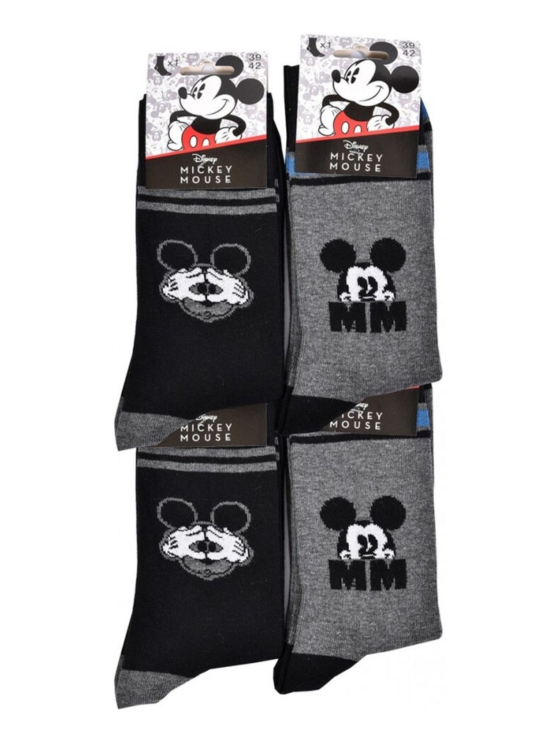 Chaussettes Pack HOMME MICKEY - Pack de 9 Bleu Gris clair Noir - Kiabi