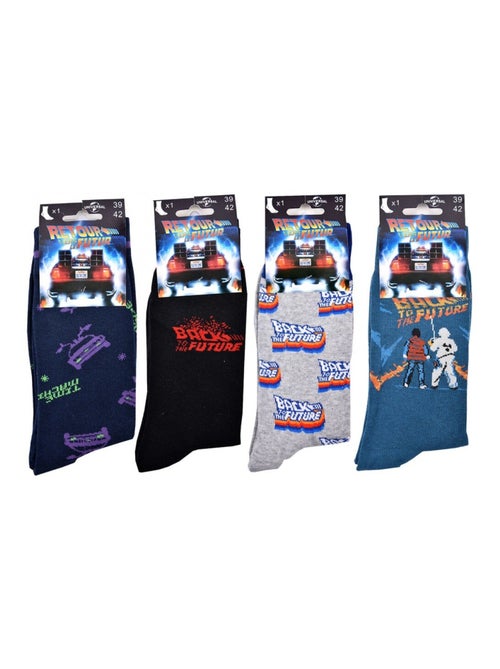 Chaussettes Pack HOMME RETOUR VERS LE FUTUR - Pack de 4 - Kiabi
