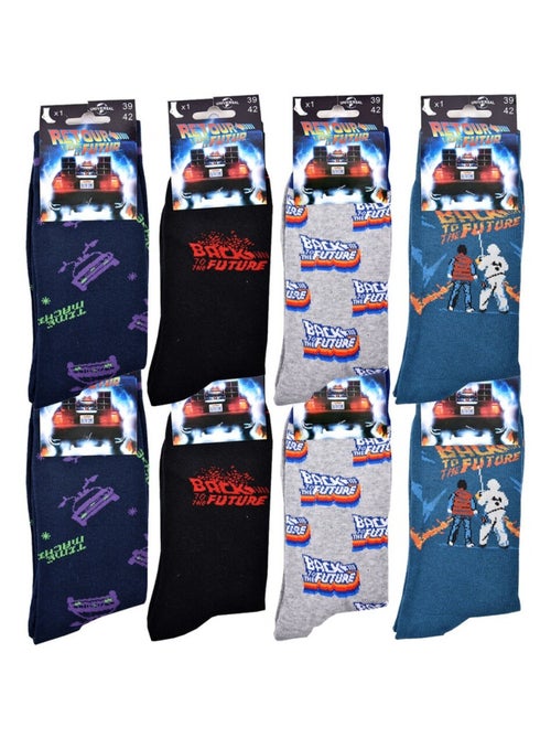 Chaussettes Pack HOMME RETOUR VERS LE FUTUR - Pack de 8 - Kiabi