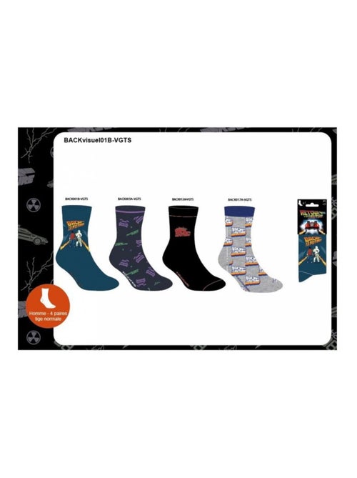 Chaussettes Pack HOMME RETOUR VERS LE FUTUR - Pack de 8 - Kiabi