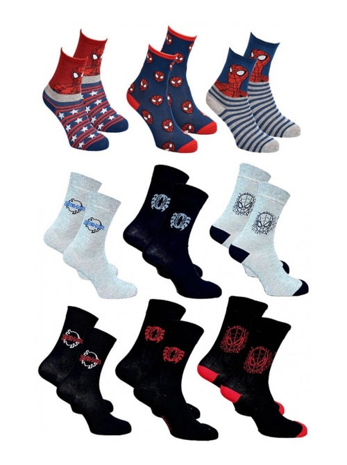 Chaussettes Pack HOMME SPIDERMAN - Pack de 9 - Kiabi