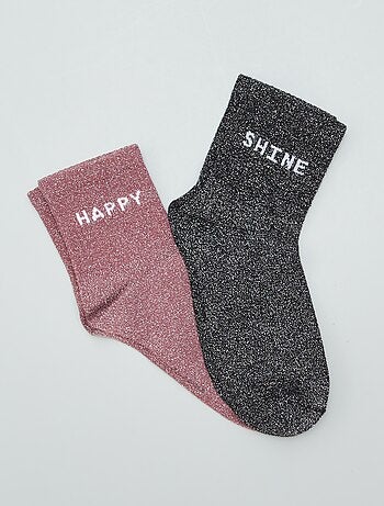 Chaussettes pailletées - Lot de 2