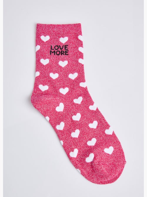 Chaussettes pailletées à message - AFIBEL - Kiabi