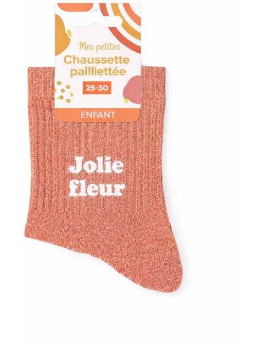 Chaussettes Paillettes Enfant Jolie Fleur - Kiabi