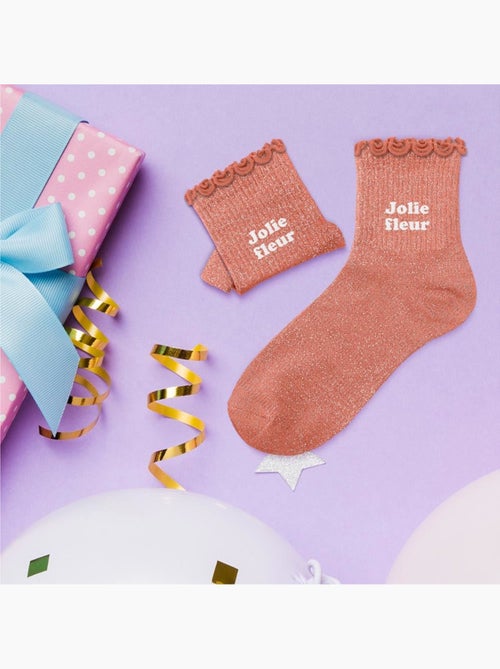 Chaussettes Paillettes Enfant Jolie Fleur - Kiabi