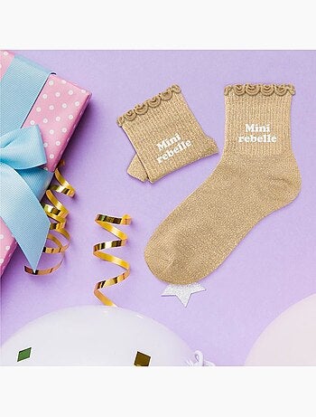 Chaussettes Paillettes Enfant Mini Rebelle