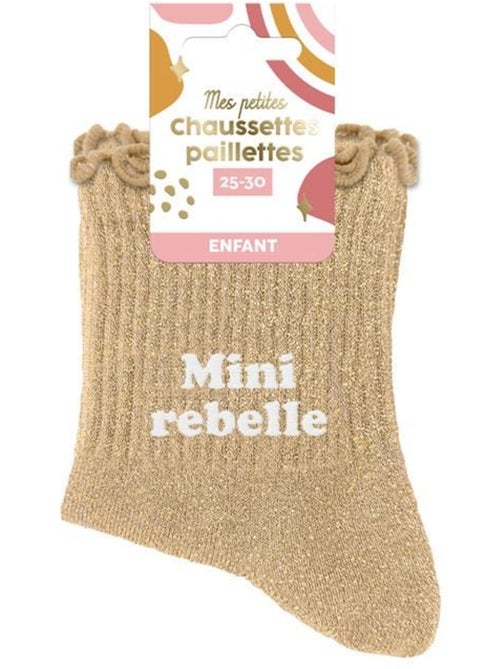 Chaussettes Paillettes Enfant Mini Rebelle - Kiabi