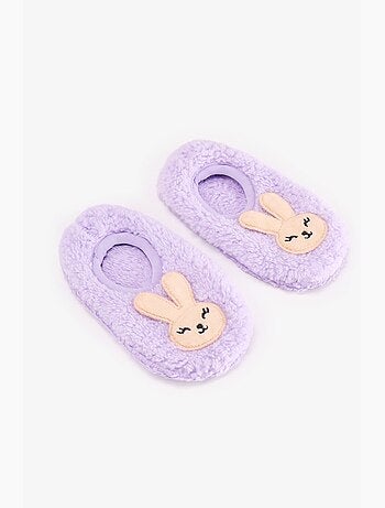 Chaussettes-pantoufles à motif lapin fille penti