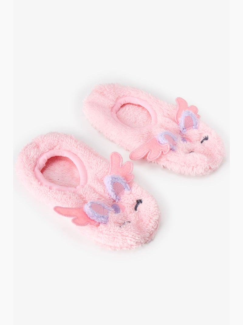 Chaussettes-pantoufles fille winged unicorn penti Rose - Kiabi