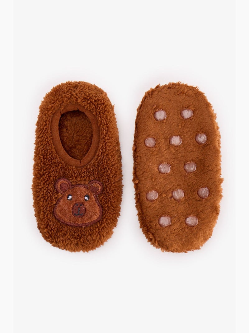 Chaussettes-pantoufles garçon capy bestie penti Marron - Kiabi