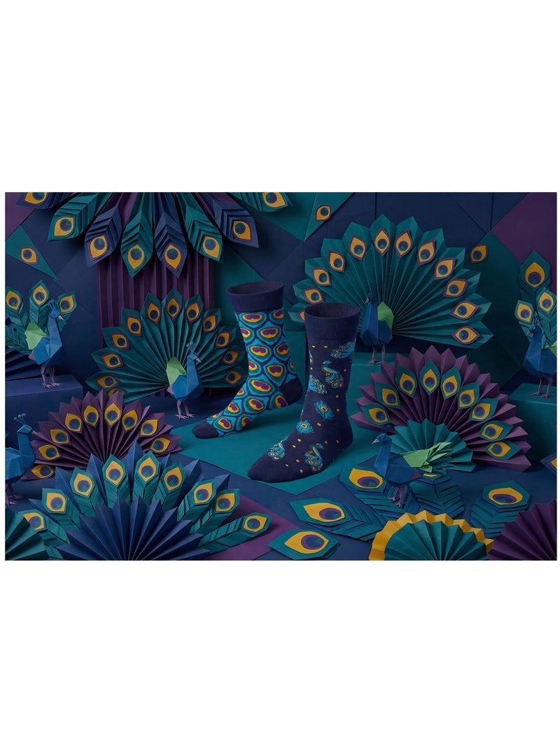 Chaussettes Paon Majestueux Bleu - Kiabi