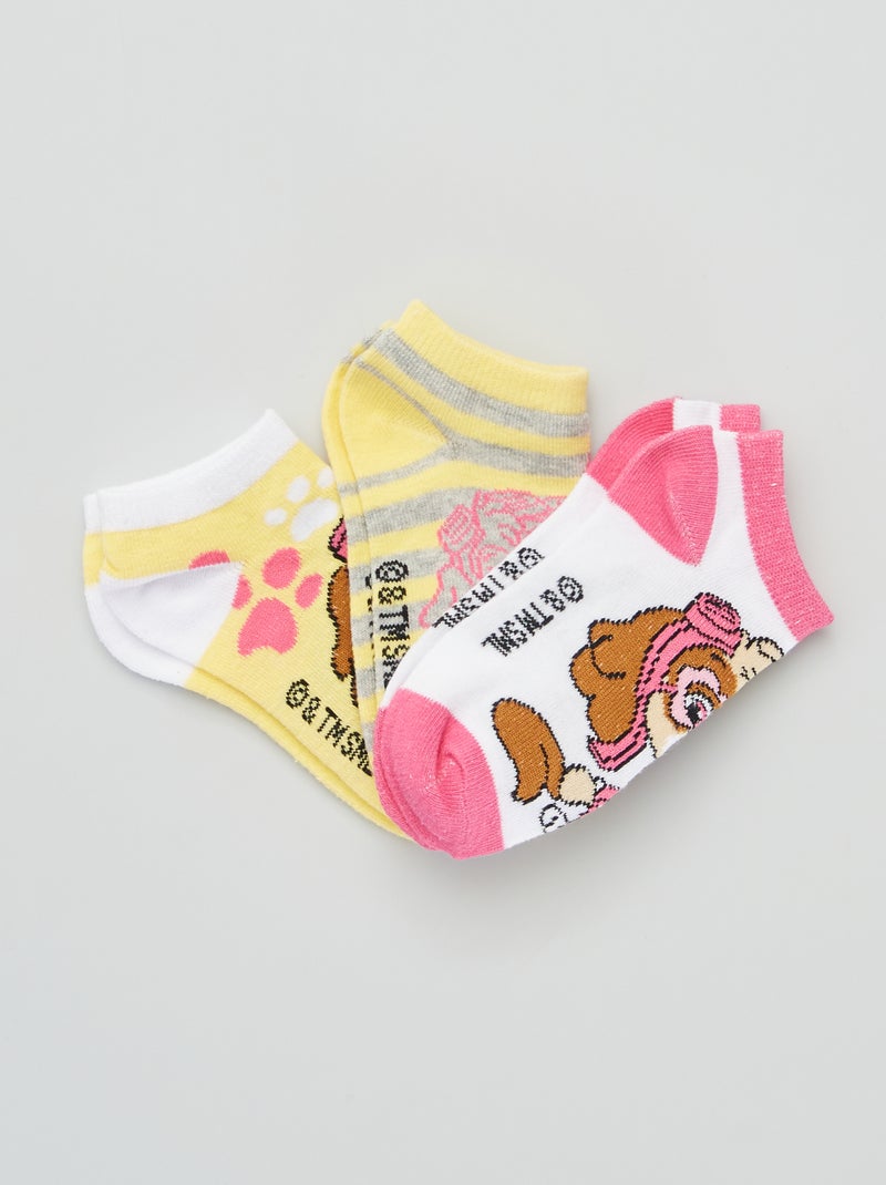 Chaussettes 'Pat' Patrouille' - Lot de 3 rose/blanc - Kiabi