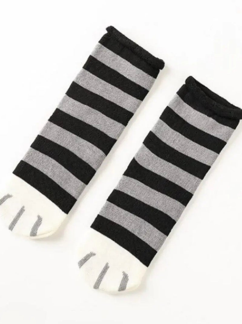 Chaussettes Pattes de Chats | Titeschaussettes Blanc Gris anthracite Noir - Kiabi
