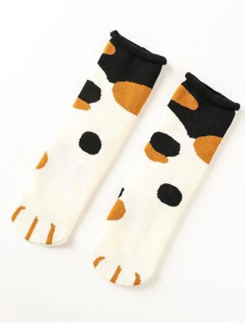 Chaussettes Pattes de Chats | Titeschaussettes Blanc Noir - Kiabi