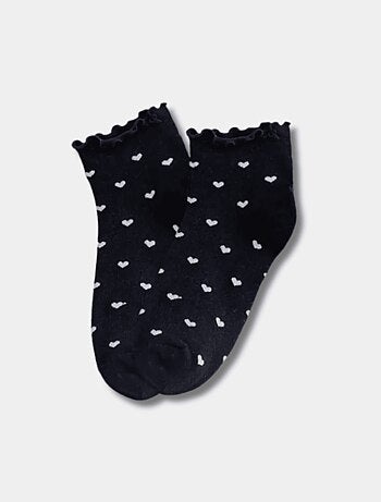 Chaussettes Petits Cœurs & Volant