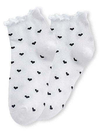 Chaussettes Petits Cœurs & Volant