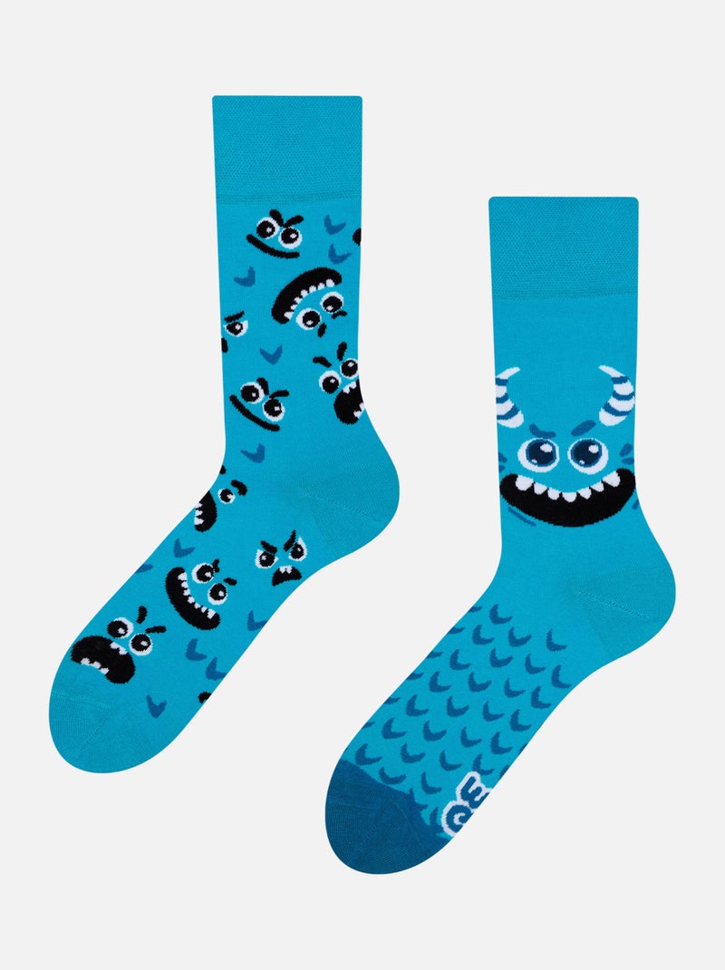 Chaussettes Petits Monstres Bleu - Kiabi