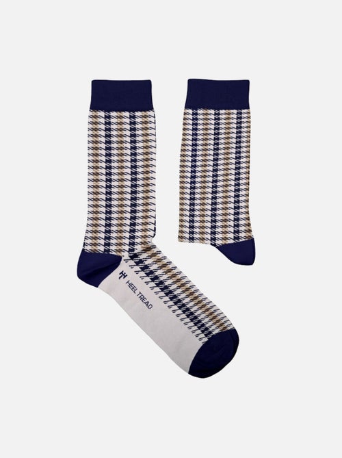 Chaussettes Pied de Poule Beige (Tissus Porsche) - Kiabi